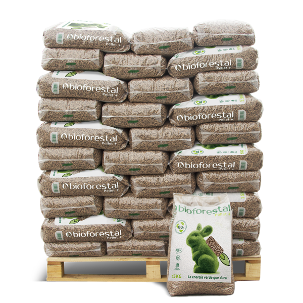 Pellets de madera - Palet de 70 sacos de 15 kg