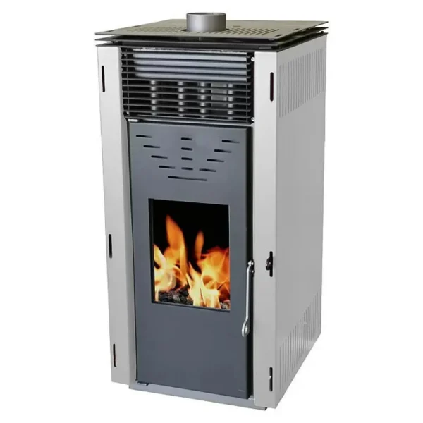 Estufa de pellets negro/blanco – Cumple Ecodesign 2022 – Clase A+